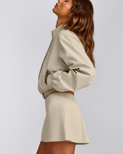 Oner Active Cropped Bomber Jacket | Oatmeal