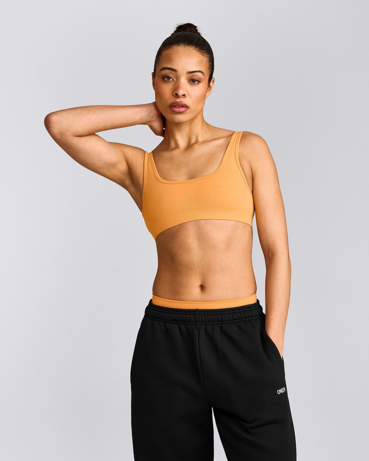 Oner Active EffortlessLift™ Square Neck Sports Bra | Powdered Orange