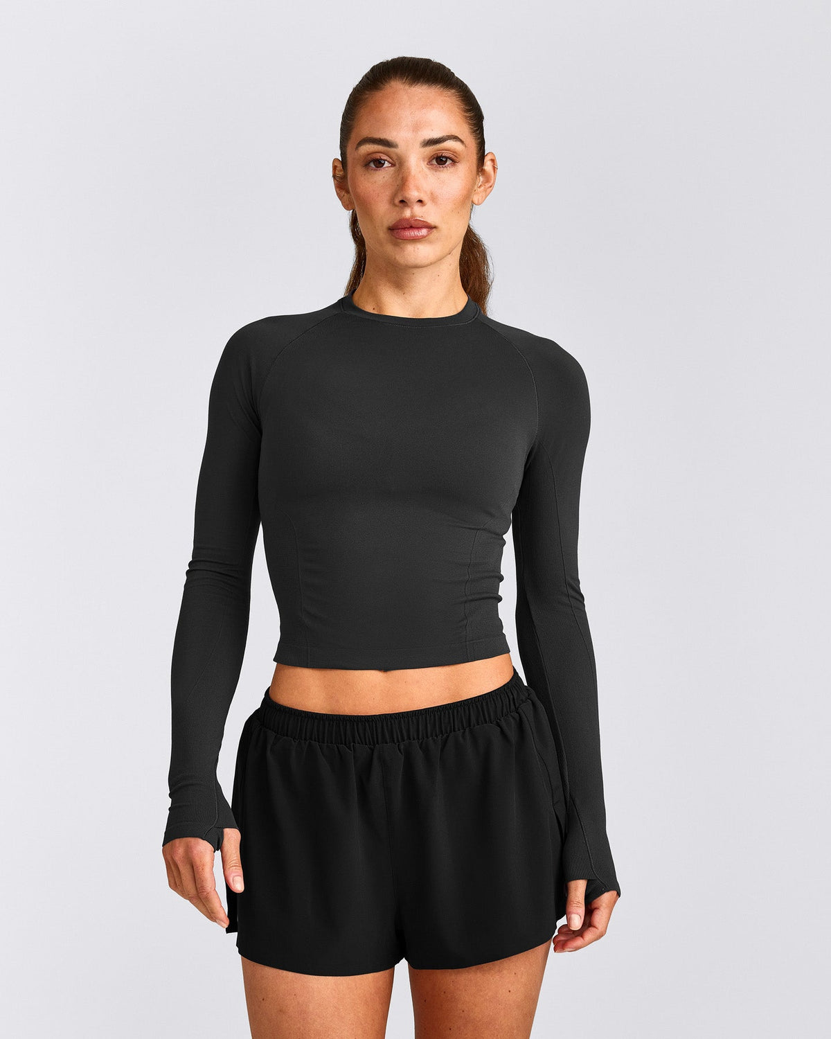 Oner Active Oner Seamless Fitted Long Sleeve Top | Soft Black