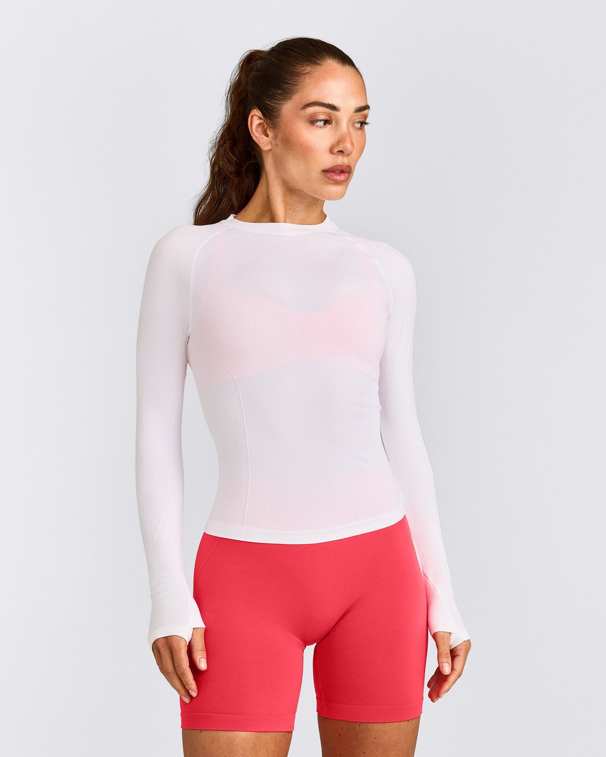 Oner Active Oner Seamless Fitted Long Sleeve Top | White