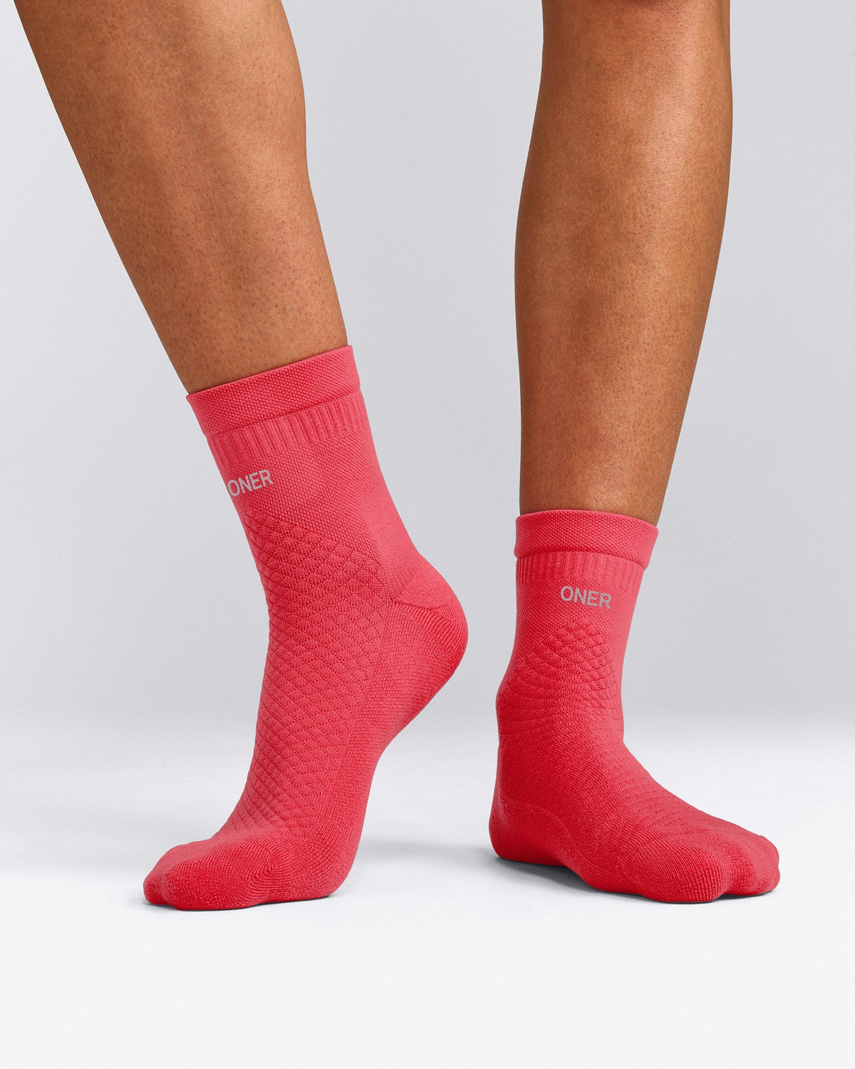 Oner Active Performance Mid Crew Socks 1 Pack | Charged Pink