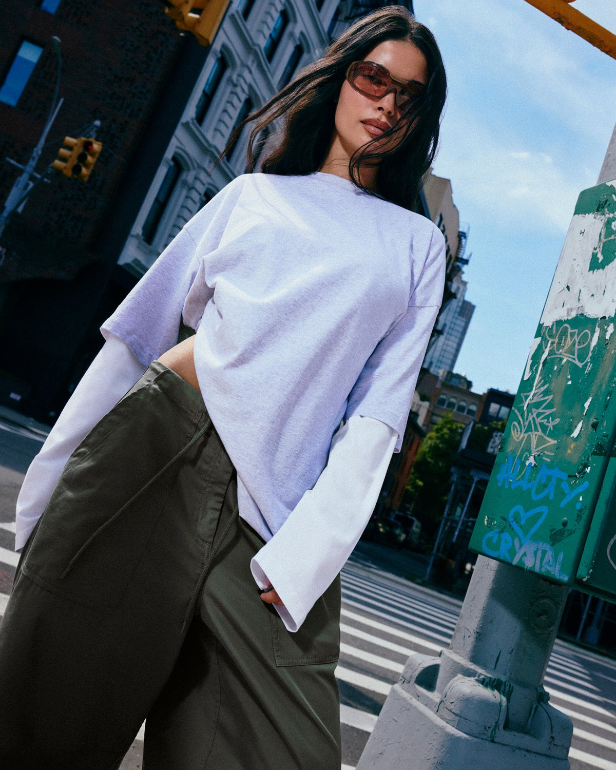 Oner Active Oversized Cotton Short Sleeve T-Shirt | Light Gray Marl