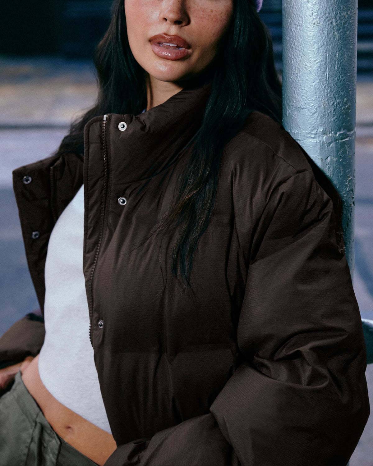 Oner Active Oversized Puffer Jacket | 70% Cocoa