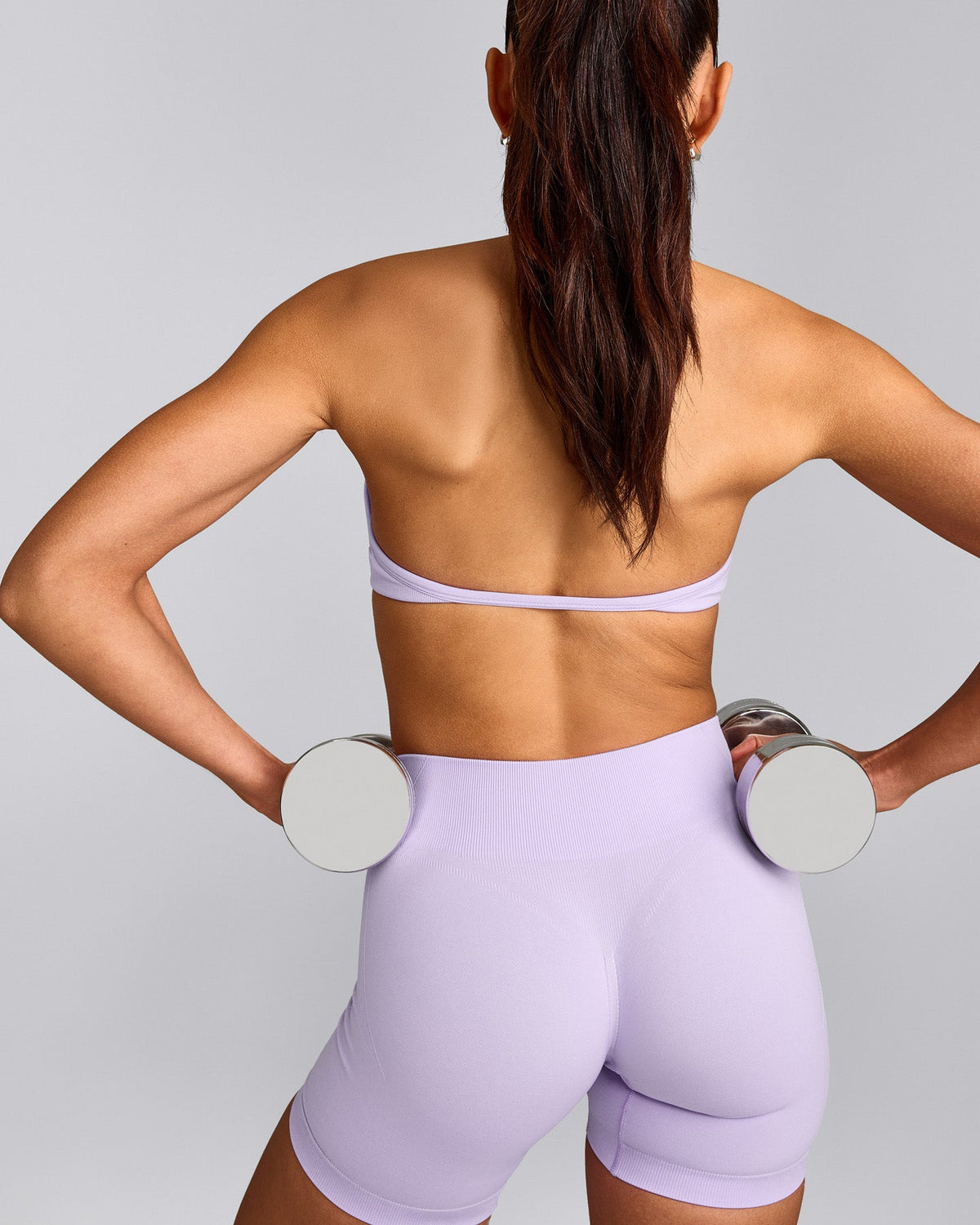 Oner Active EnhanceLift™ Seamless Minimal Halter Neck Bralette | Lavender Purple
