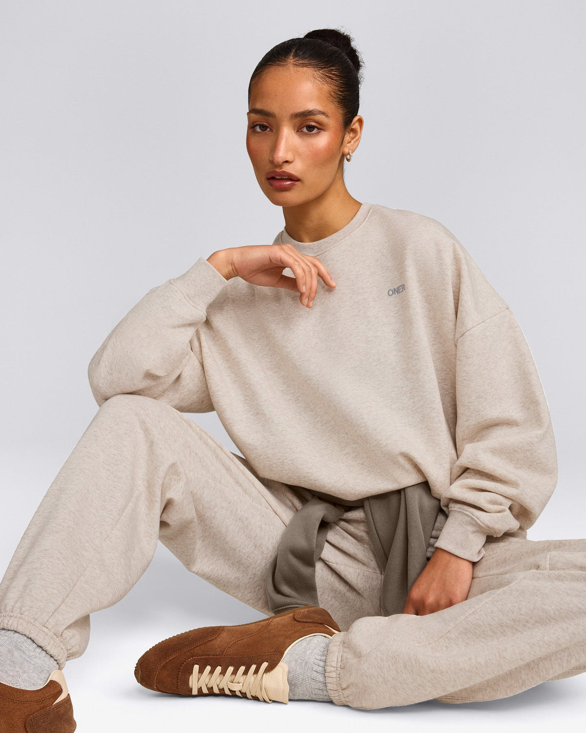 Oner Active Foundations All Season Crew Neck Sweatshirt | Oat Marl