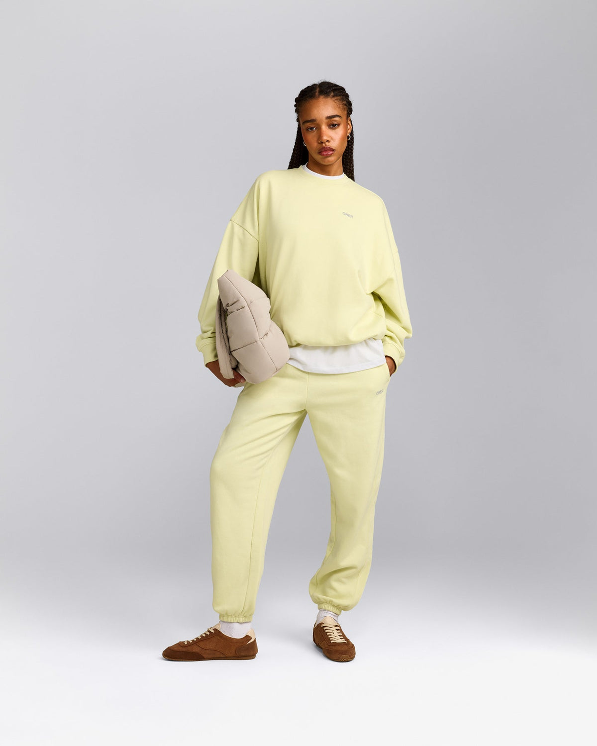 Oner Active Foundations All Season Crew Neck Sweatshirt | Pastel Yellow