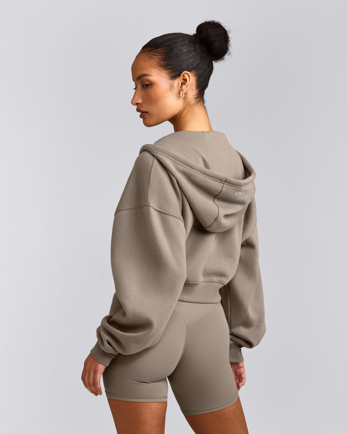 Oner Active Foundations All Season Cropped Zip Up Hoodie | Minky