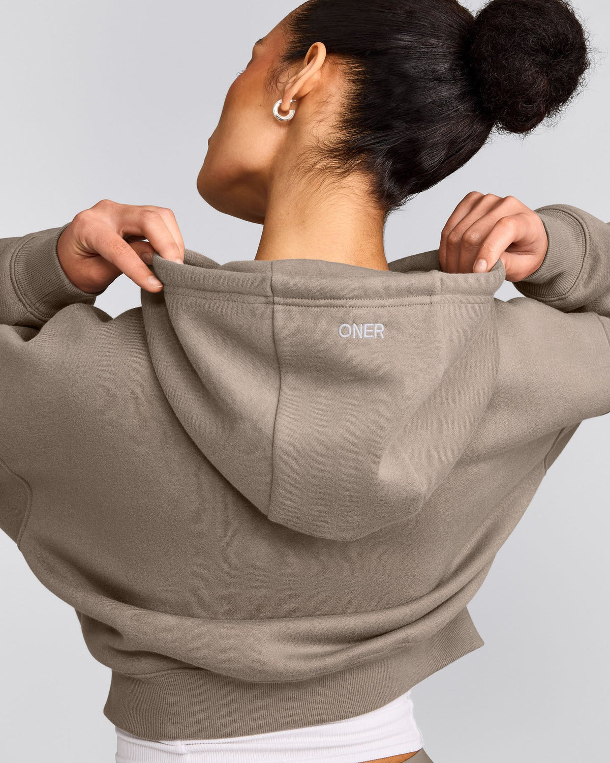 Oner Active Foundations All Season Cropped Zip Up Hoodie | Minky