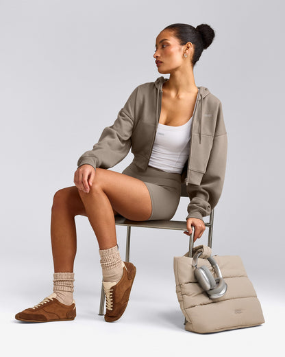 Oner Active Foundations All Season Cropped Zip Up Hoodie | Minky