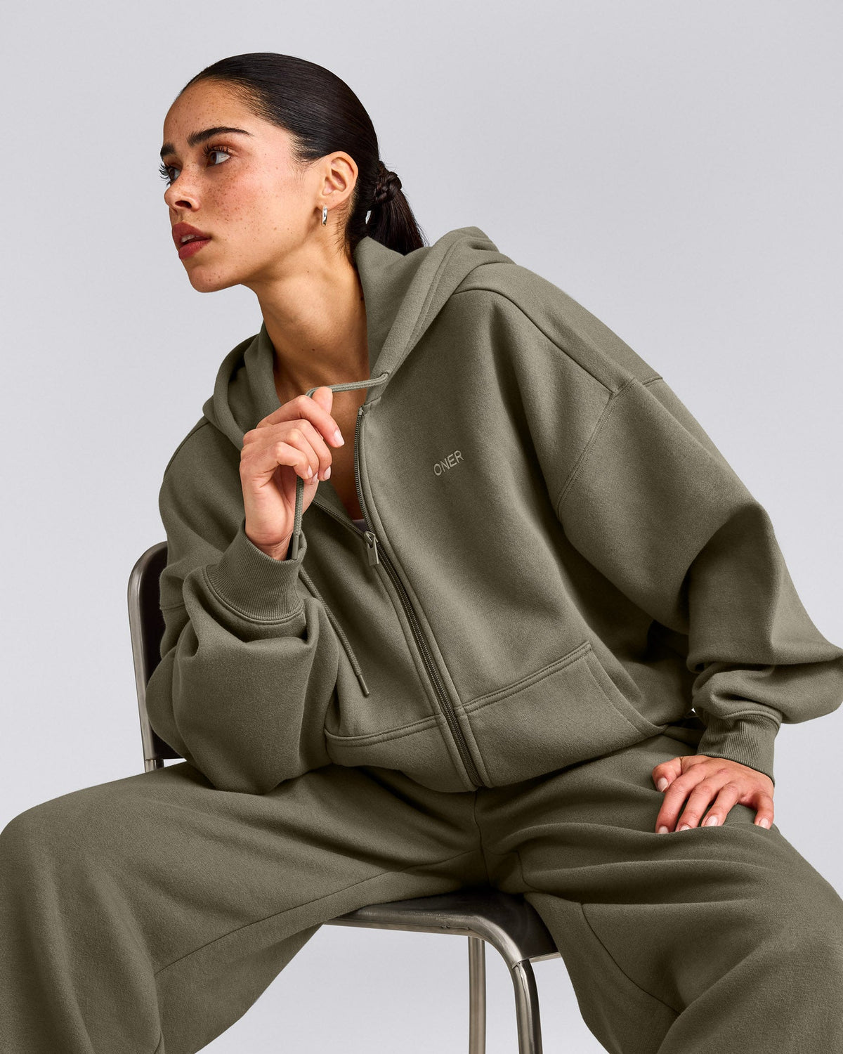 Oner Active Foundations All Season Zip Up Hoodie | Alpine Green