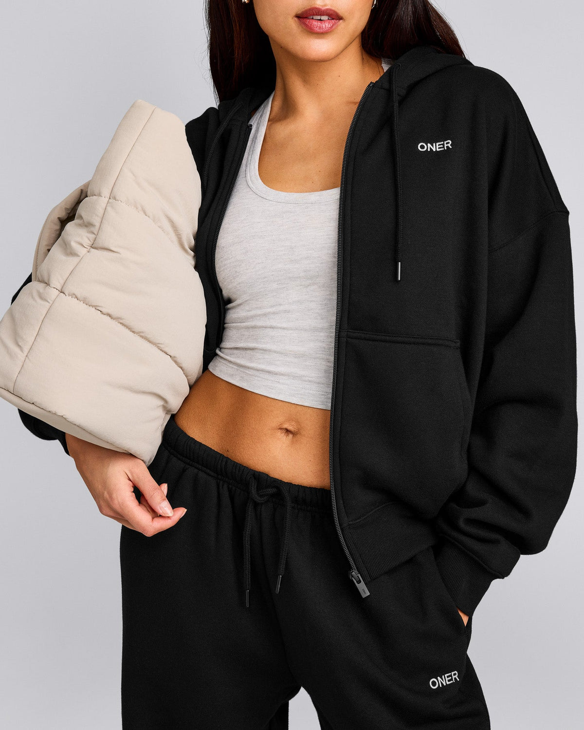 Oner Active Foundations All Season Zip Up Hoodie | Black