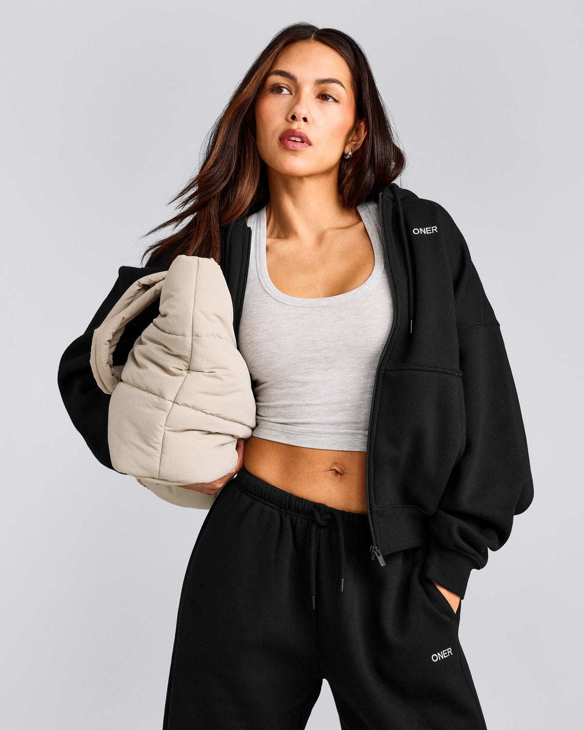 Oner Active Foundations All Season Zip Up Hoodie | Black