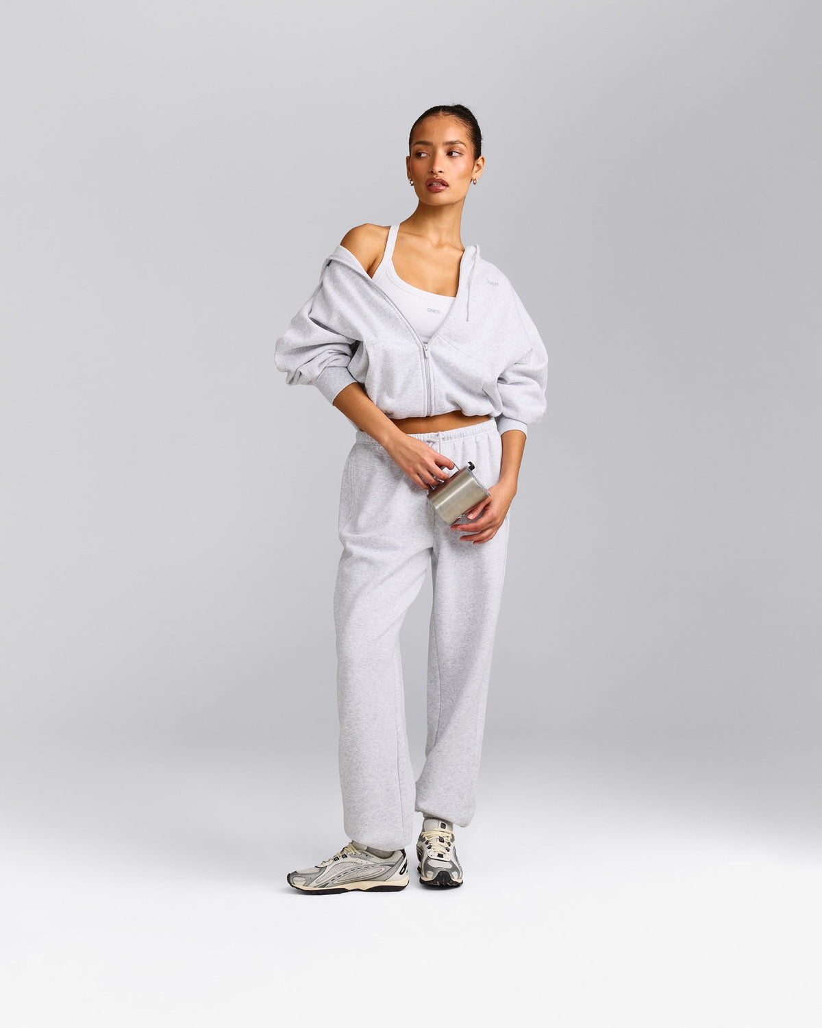 Oner Active Foundations All Season Zip Up Hoodie | Gray Marl