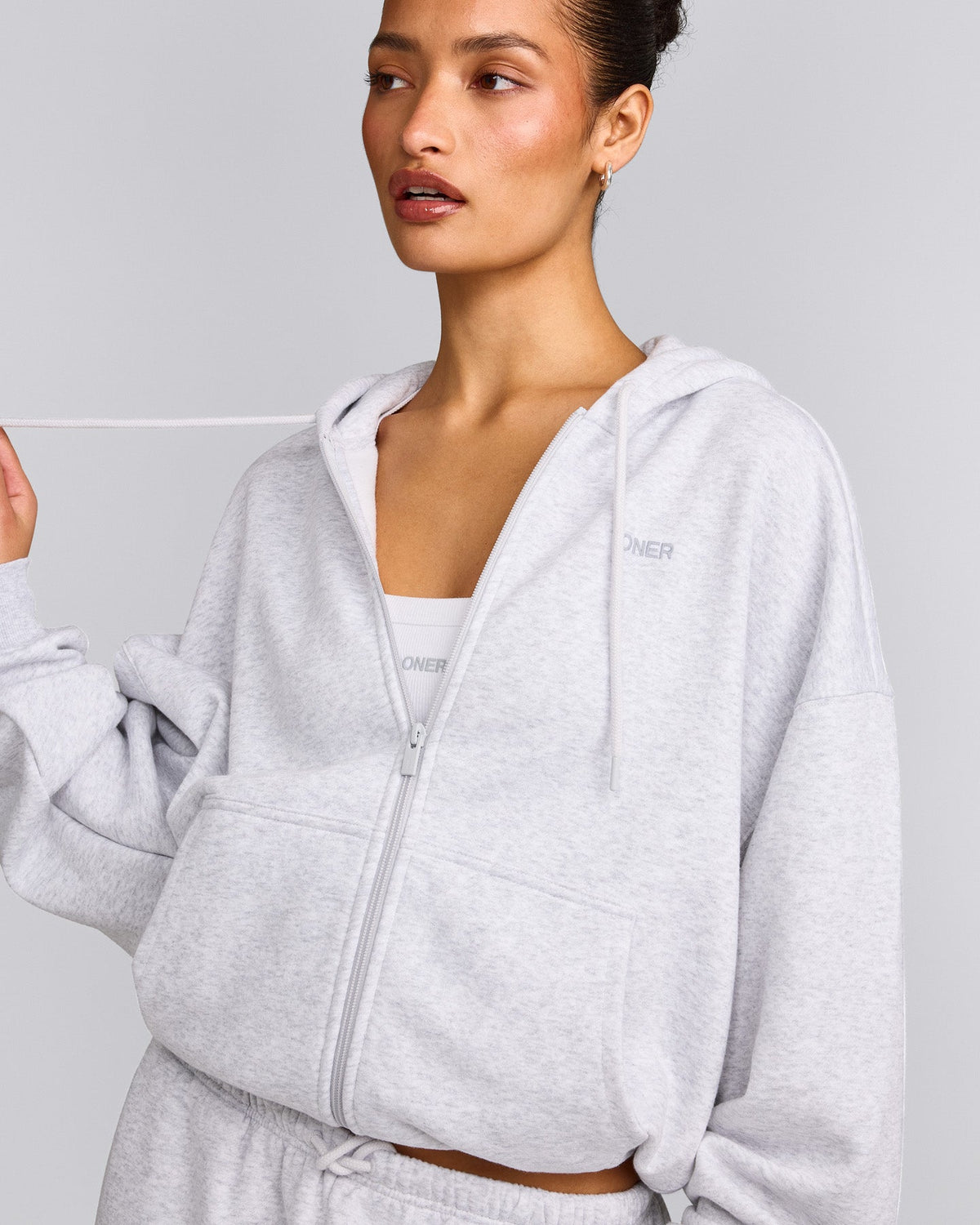 Oner Active Foundations All Season Zip Up Hoodie | Gray Marl