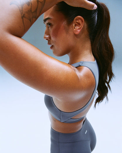 Oner Active SoftMotion™ High Neck Sports Bra | Granite Blue