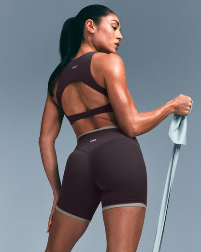 Oner Active SoftMotion™ High Neck Sports Bra | Dark Umber Brown