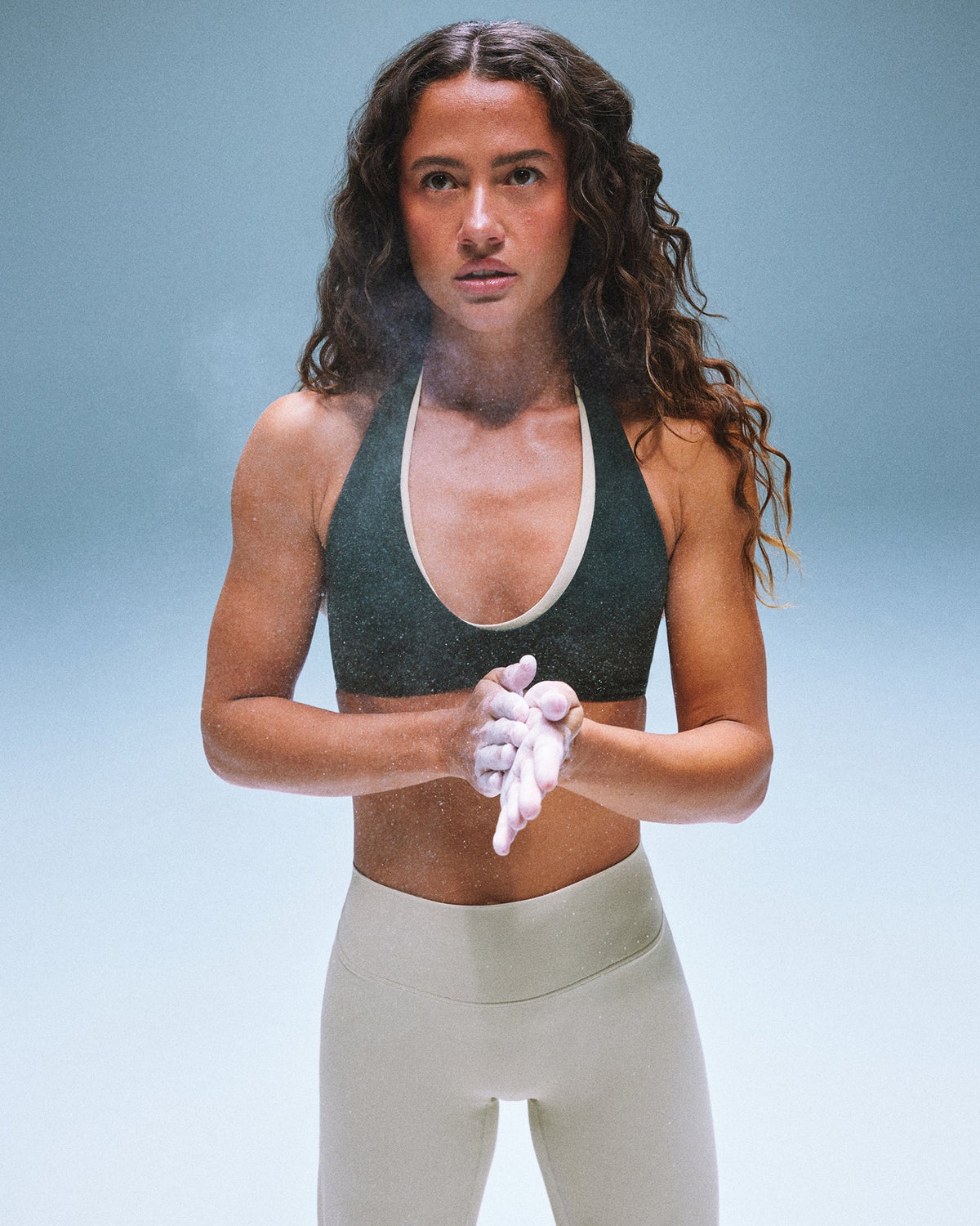 Oner Active SoftMotion™ Minimal Halter Neck Bralette | Emerald Noir
