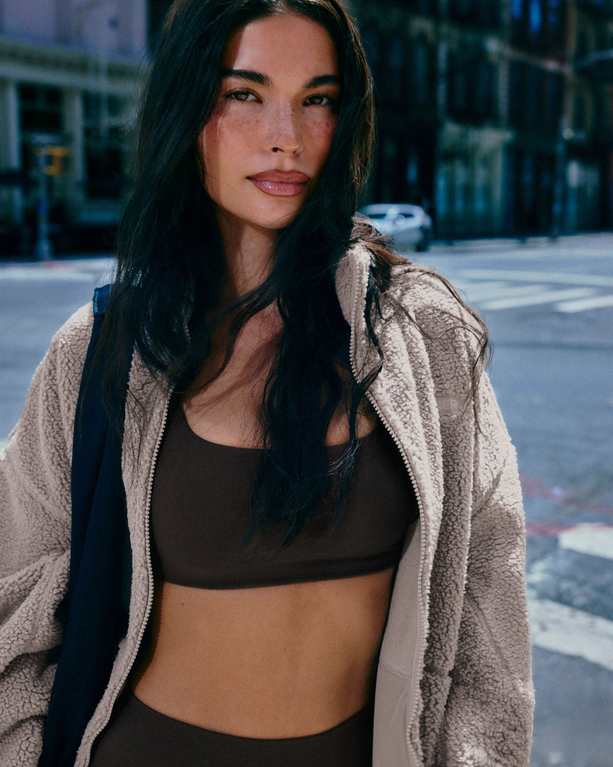 Oner Active SoftMotion™ Soft Square Neck Sports Bra | 70% Cocoa