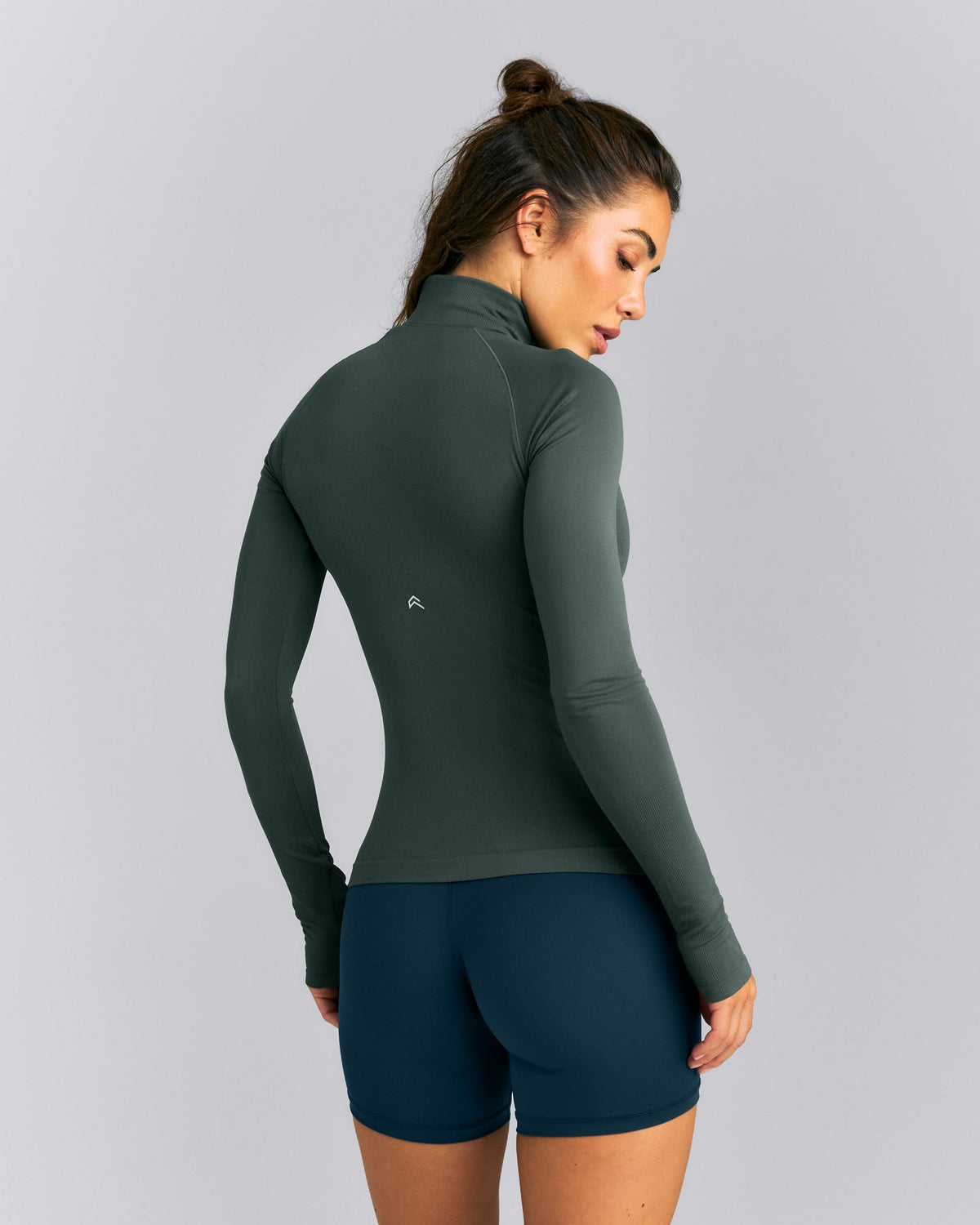 Oner Active Oner Seamless Mid Weight Fitted 1/2 Zip Long Sleeve Top | Shadow Green
