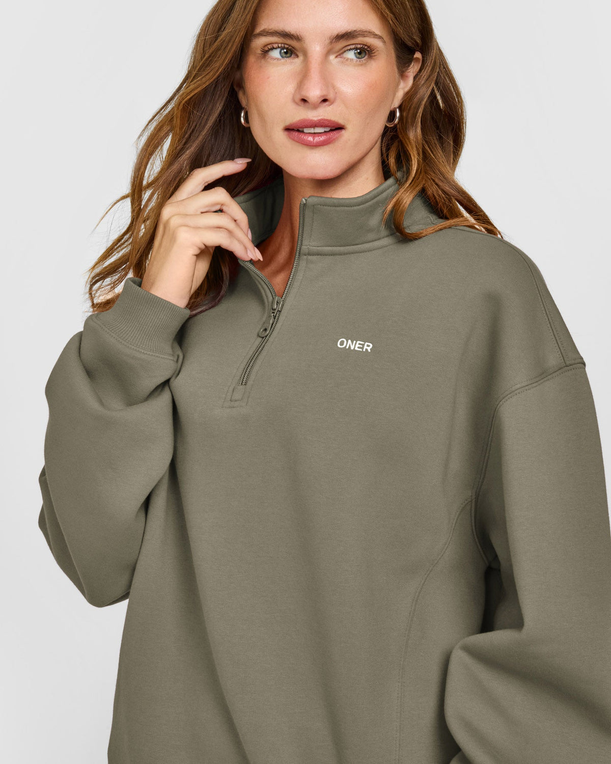 Oner Active Foundations 1/4 Zip Sweatshirt | Alpine Green
