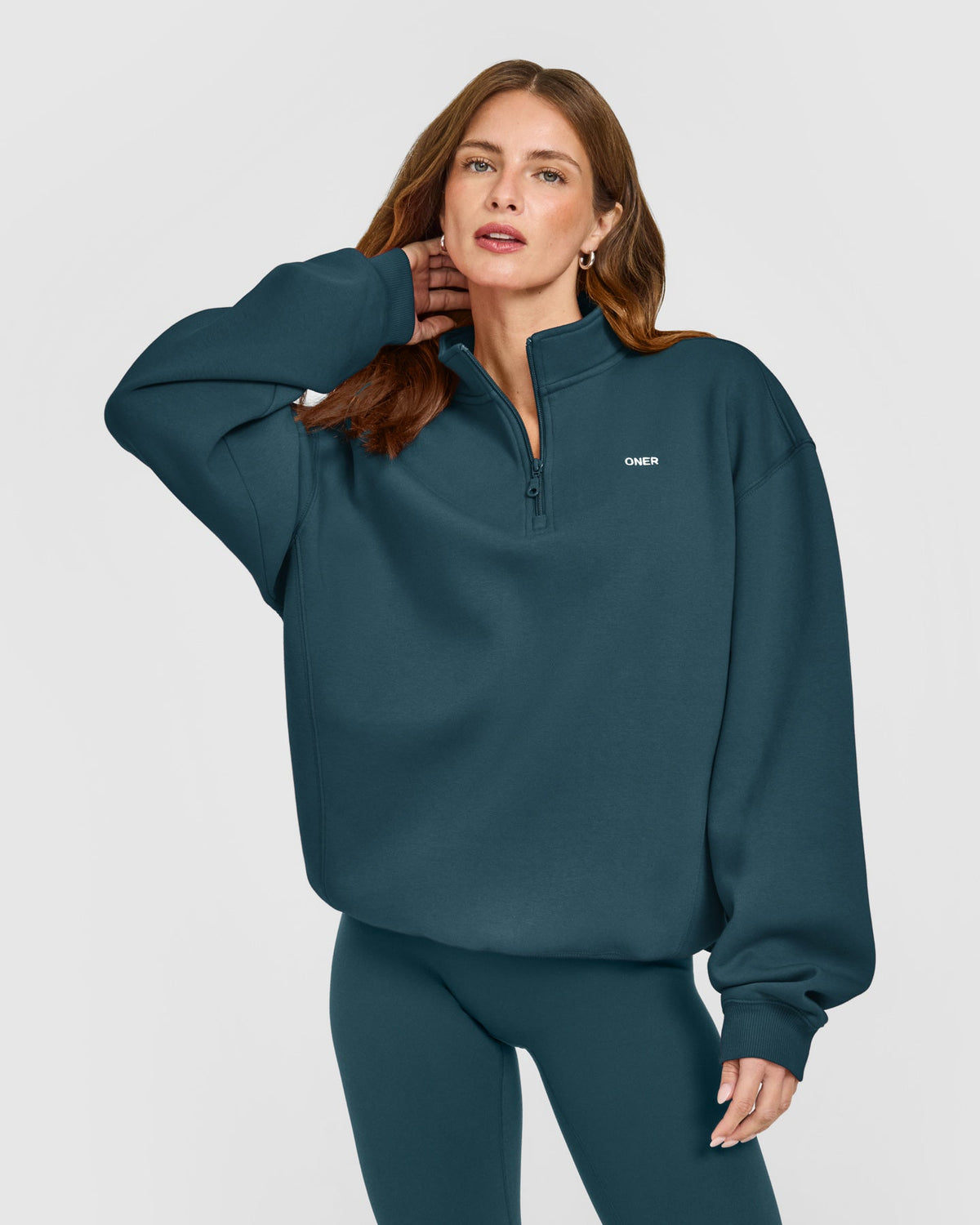 Oner Active Foundations 1/4 Zip Sweatshirt | Oil Blue