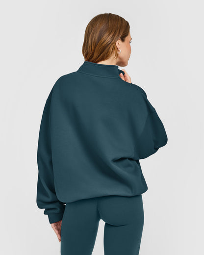 Oner Active Foundations 1/4 Zip Sweatshirt | Oil Blue