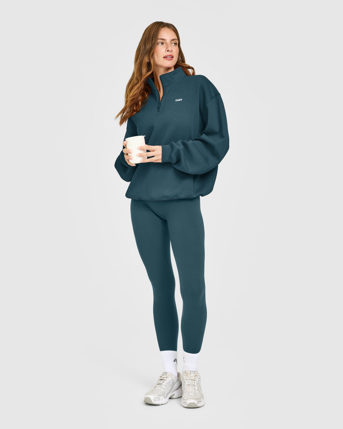 Oner Active Foundations 1/4 Zip Sweatshirt | Oil Blue