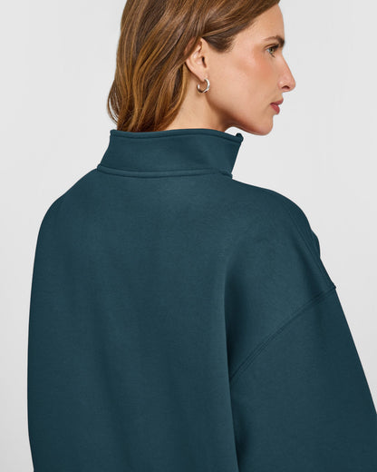 Oner Active Foundations 1/4 Zip Sweatshirt | Oil Blue